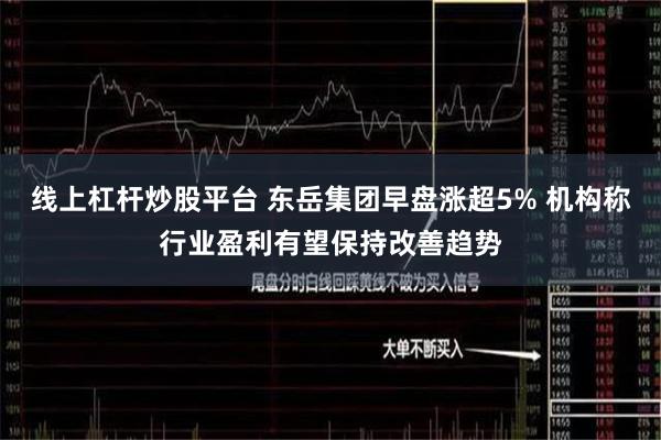 线上杠杆炒股平台 东岳集团早盘涨超5% 机构称行业盈利有望保持改善趋势