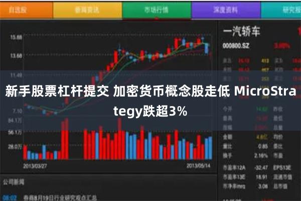 新手股票杠杆提交 加密货币概念股走低 MicroStra